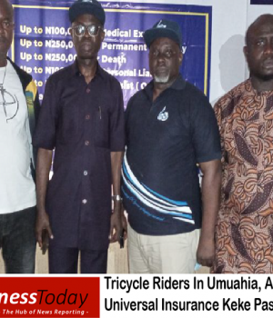 Tricycle Riders In Umuahia, Aba Endorses Universal Insurance Keke Pass