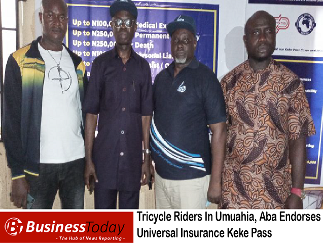 Tricycle Riders In Umuahia, Aba Endorses Universal Insurance Keke Pass