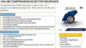 Online Comprehensive Motor Insurance full details