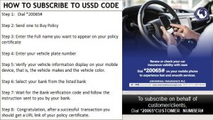 How to Subscribe to Universal Insurance Plc USSD Code
