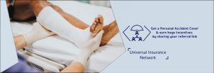 Universal Network Insurance slide: A doctor treating the broken leg of a patient