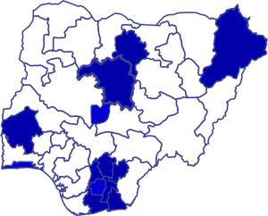 Universal Insurance Plc locations on Map of Nigeria